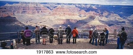 Tourists Admiring Grand Canyon View Large Photo Image Stock Image - Tourists Admiring Grand Canyon. Fotosearch