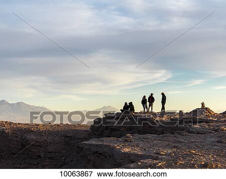 Stock Photo - Tourists at Death Valley; San Pedro de Atacama, Antofagasta Region, Chile. Fotosearch