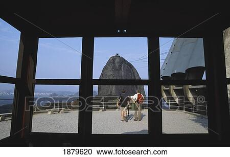 Tourists At Old Cable Car Near Sugarloaf Mountain View Large Photo Image Stock Image - Tourists At Old Cable Car Near Sugarloaf Mountain. Fotosearch