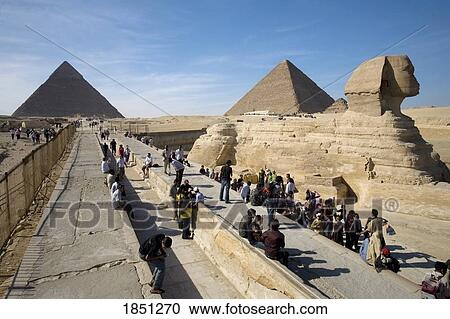 Tourists At The Sphinx And Pyramids View Large Photo Image Stock Image - Tourists At The Sphinx And Pyramids. Fotosearch