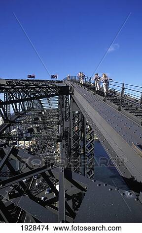 Tourists Climbing Sydney Harbor Bridge; Sydney, New South Wales, Australia View Large Photo Image Picture - Tourists Climbing Sydney Harbor Bridge; Sydney, New South Wales, Australia. Fotosearch