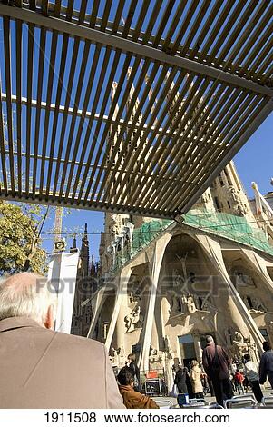 Tourists Entering Sagrada Familia, Barcelona, Spain View Large Photo Image Stock Photo - Tourists Entering Sagrada Familia, Barcelona, Spain. Fotosearch