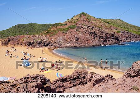 Tourists In Cala Pregonda, Menorca, Balearic Islands, Spain View Large Photo Image Stock Image - Tourists In Cala Pregonda, Menorca, Balearic Islands, Spain. Fotosearch