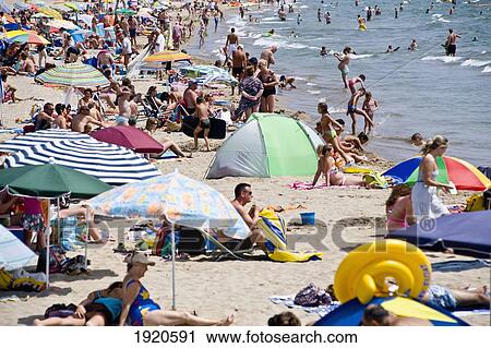 Tourists In Empuria Brava Beach View Large Photo Image Stock Image - Tourists In Empuria Brava Beach. Fotosearch