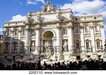 Tourists In Front Of Fontana Di Trevi, Rome, Italy View Large Photo Image Stock Image - Tourists In Front Of Fontana Di Trevi, Rome, Italy. Fotosearch