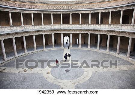 Tourists In The Alhambra; Granada Andalusia Spain View Large Photo Image Stock Photo - Tourists In The Alhambra; Granada Andalusia Spain. Fotosearch