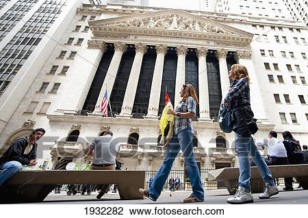 Tourists In Wall Street, Financial District, Manhattan, New York, Usa View Large Photo Image Stock Image - Tourists In Wall Street, Financial District, Manhattan, New York, Usa. Fotosearch