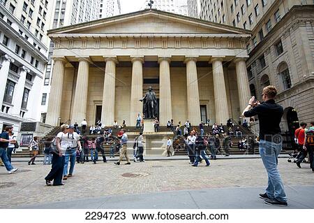 Tourists In Wall Street, Financial District, Manhattan, New York, Usa View Large Photo Image Stock Image - Tourists In Wall Street, Financial District, Manhattan, New York, Usa. Fotosearch