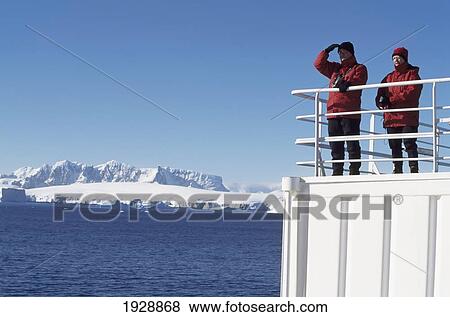 Stock Photo - Tourists On Deck Of Ship. Fotosearch