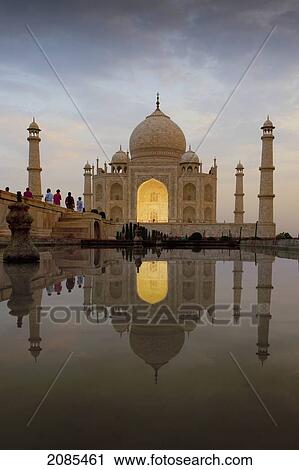 Tourists Visit The Taj Mahal At Dusk; Agra Uttar Pradesh India View Large Photo Image Stock Image - Tourists Visit The Taj Mahal At Dusk; Agra Uttar Pradesh India. Fotosearch