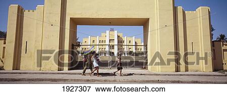 Tourists Walking In Street View Large Photo Image Stock Photo - Tourists Walking In Street. Fotosearch