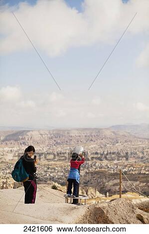 Tourists with a view from the top of Uchisar Castle; Uchisar, Cappadocia, Turkey View Large Photo Image Stock Photograph - Tourists with a view from the top of Uchisar Castle; Uchisar, Cappadocia, Turkey. Fotosearch