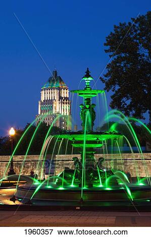 Tourny Fountain And The Price Building; Quebec City, Quebec, Canada View Large Photo Image Stock Photo - Tourny Fountain And The Price Building; Quebec City, Quebec, Canada. Fotosearch