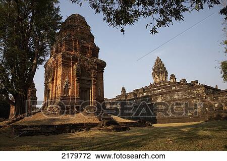 Stock Image - Tower at Rolous Temple group Cambodia. Fotosearch
