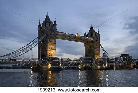 Tower Bridge And River Thames At Dusk, London, England, Uk View Large Photo Image Stock Image - Tower Bridge And River Thames At Dusk, London, England, Uk. Fotosearch