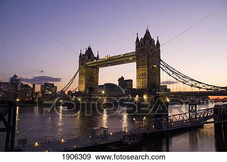 Stock Photo - Tower Bridge At Dusk, London, England, Uk. Fotosearch