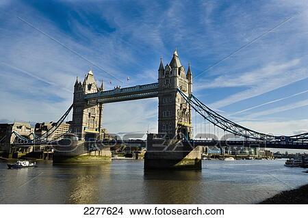 Picture - Tower bridge on the river Thames; London, England. Fotosearch
