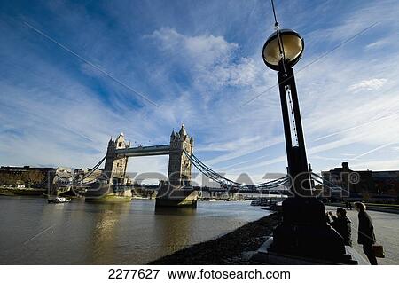 Stock Photo - Tower bridge on the river Thames; London, England. Fotosearch
