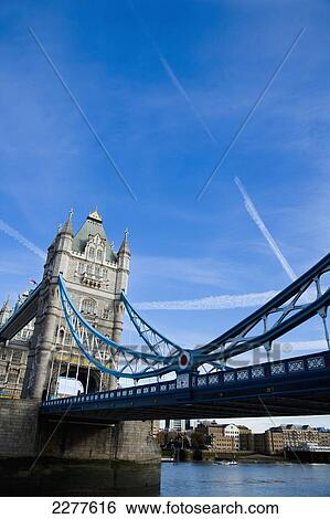 Stock Photograph - Tower bridge on the river Thames; London, England. Fotosearch