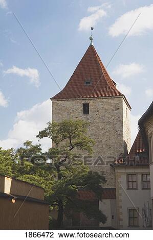 Tower In Prague Castle, Prague, Czech Republic View Large Photo Image Stock Image - Tower In Prague Castle, Prague, Czech Republic. Fotosearch