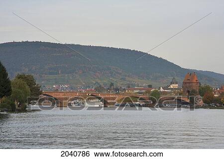 Tower On The Bridge Over The River Main, Miltenberg, Bavaria, Germany View Large Photo Image Stock Photograph - Tower On The Bridge Over The River Main, Miltenberg, Bavaria, Germany. Fotosearch