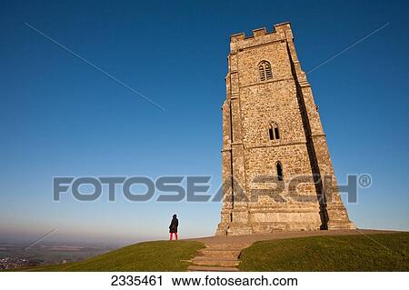 Tower On Top Of Hill; Glastonbury, Somerset, England View Large Photo Image Stock Image - Tower On Top Of Hill; Glastonbury, Somerset, England. Fotosearch