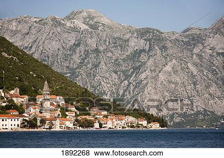 Stock Photo - Town And Mountain. Fotosearch