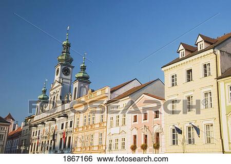 Stock Photograph - Town Hall, Ceske Budejovice, Czech Republic. Fotosearch