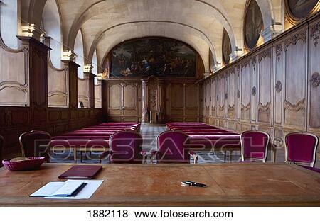 Stock Photo - Town Hall Council Chambers; Caen, Normandy, France. Fotosearch