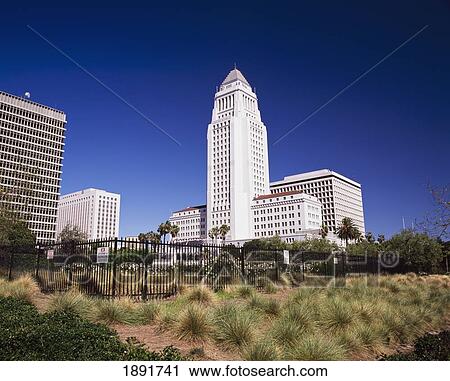 Stock Image - Town Hall In Downtown Los Angeles. Fotosearch