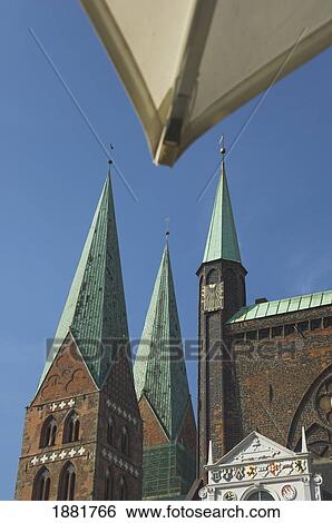 Stock Photograph - Town Hall In Lubeck. Fotosearch