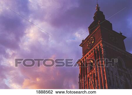 Town Hall In Main Market Square At Sunset View Large Photo Image Stock Image - Town Hall In Main Market Square At Sunset. Fotosearch