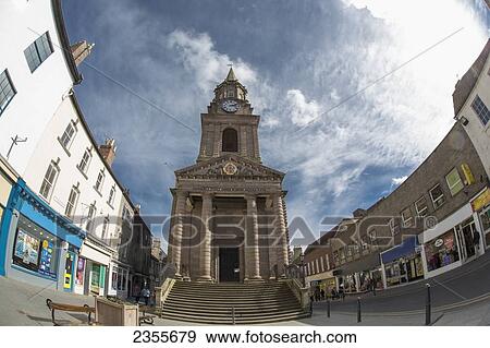 Stock Photo - Town Hall In The Town Centre; Berwick On Tweed, Northumberland, England. Fotosearch