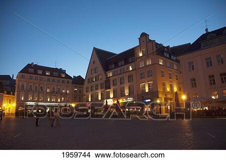 Town Hall Square, Tallinn, Estonia View Large Photo Image Picture - Town Hall Square, Tallinn, Estonia. Fotosearch