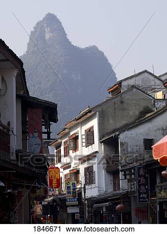 Stock Image - Town In Mountains. Fotosearch