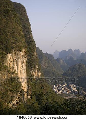 Stock Photograph - Town In Mountains. Fotosearch