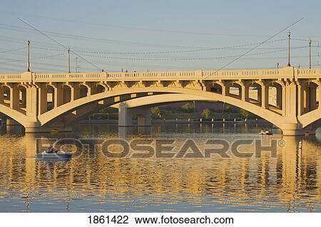 Town Lake And Mill Avenue Bridge, Tempe, Greater Phoenix Area, Arizona, Usa View Large Photo Image Stock Image - Town Lake And Mill Avenue Bridge, Tempe, Greater Phoenix Area, Arizona, Usa. Fotosearch