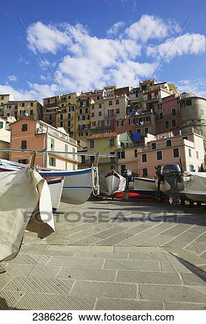 Town of Manarola, Cinque Terre; La Spezia, Liguria, Italy View Large Photo Image Stock Photograph - Town of Manarola, Cinque Terre; La Spezia, Liguria, Italy. Fotosearch