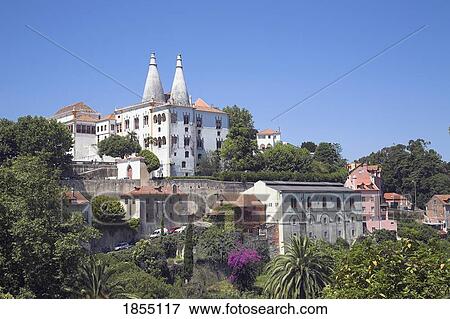 Town Palace; Sintra, Portugal View Large Photo Image Stock Photo - Town Palace; Sintra, Portugal. Fotosearch