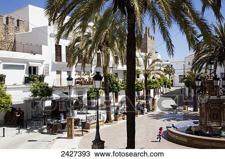 Town Square; Veyer de la Frontera, Andalucia, Spain View Large Photo Image Stock Image - Town Square; Veyer de la Frontera, Andalucia, Spain. Fotosearch