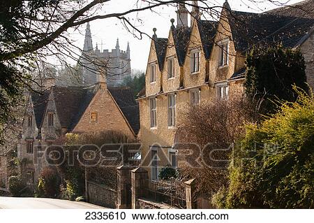 Town Street; Wiltshire, England, Uk View Large Photo Image Stock Image - Town Street; Wiltshire, England, Uk. Fotosearch