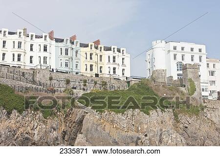 Townhouses; South Beach, Tenby, Pembrokeshire Coast Path, Wales, United Kingdom View Large Photo Image Stock Image - Townhouses; South Beach, Tenby, Pembrokeshire Coast Path, Wales, United Kingdom. Fotosearch