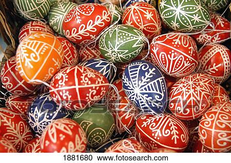 Traditional Hand-Painted Eggs For Sale In Craft Shop View Large Photo Image Stock Image - Traditional Hand-Painted Eggs For Sale In Craft Shop. Fotosearch