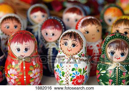 Traditional Hand-Painted Wooden Dolls For Sale In Street Market View Large Photo Image Stock Photograph - Traditional Hand-Painted Wooden Dolls For Sale In Street Market. Fotosearch