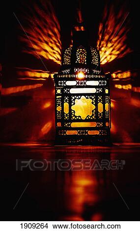 Picture - Traditional Lantern At Riad Dar Hanane, Marrakesh, Morocco. Fotosearch