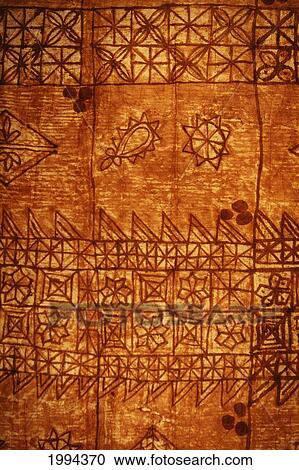 Traditional Polynesian Tapa, Hand Printed Paper Bark Cloth. View Large Photo Image Stock Image - Traditional Polynesian Tapa, Hand Printed Paper Bark Cloth.. Fotosearch