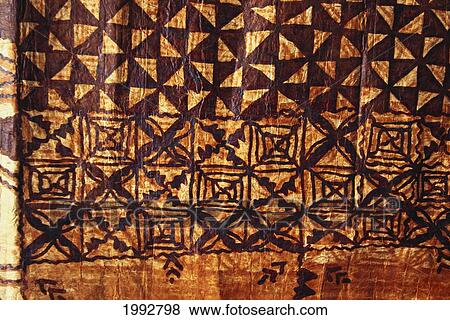 Traditional Polynesian Tapa, Hand Printed Paper Bark Cloth. View Large Photo Image Stock Photo - Traditional Polynesian Tapa, Hand Printed Paper Bark Cloth.. Fotosearch
