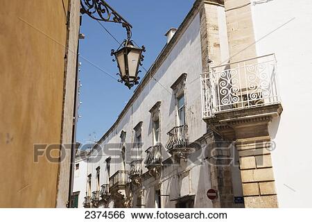 Stock Photograph - Traditional Puglian architecture; Martina Franca, Puglia, Italy. Fotosearch