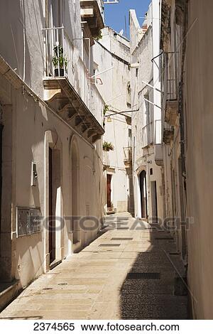 Stock Photography - Traditional Puglian architecture; Martina Franca, Puglia, Italy. Fotosearch