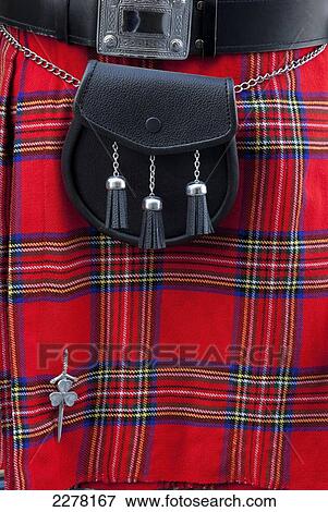 Stock Photo - Traditional Scottish Kilt, Scotland, UK, Europe.. Fotosearch